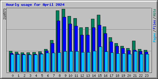 Hourly usage for April 2024